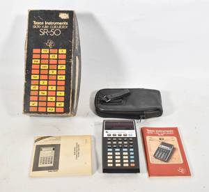 lot 263 image: Vintage Texas Instruments Slide Rule Calculator SR-50