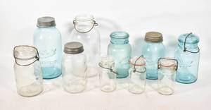 lot 419 image: 10 Vintage Ball & Others Jars