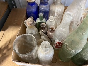 lot 55 image: Glass Bottles and Glass Insulators