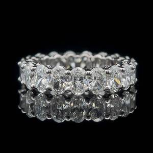 4.73 Carat Diamond Oval Eternity Band in 14k White Gold - Classic & Timeless $9095 Retail VIDEO