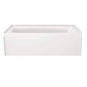 lot 3 image: Delta Classic 500 60 in. x 30 in. Soaking Bathtub with Left Drain in High Gloss White