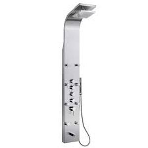 lot 12 image: AKDY 65 in. 8-Jet Shower Panel System in Stainless Steel with Adjustable Rainfall Shower Head, Handshower Wand and Tub Spout