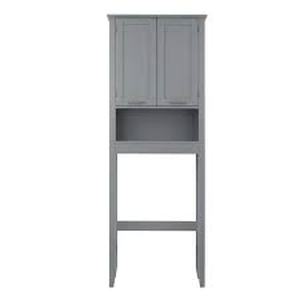 lot 29 image: Teamson Home Mercer Mid Century Modern 25 in. W x 8 in. L x 68 in. H Wooden Over-the-Toilet Cabinet