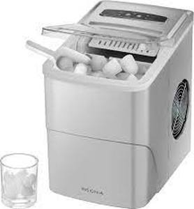 lot 33 image: Insignia - Portable Bullet Ice Maker with Auto Shut-Off - Silver