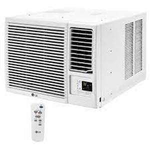 lot 37 image: LG 23,500 BTU 230208 -Volts Window Air Conditioner Cools 1400 Sq. Ft. with Dual Inverter, Wi-Fi Enabled & Remote in White