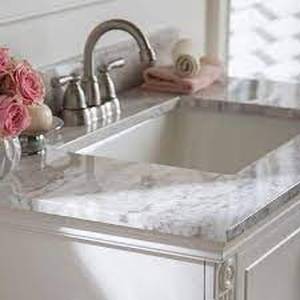 lot 43 image: Home Decorators Collection 37 in. W x 22 in. D Ceramic White Rectangular Single Sink Vanity Top in Winter Mist