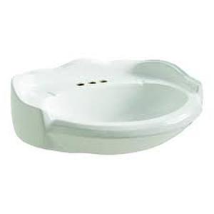 lot 45 image: Glacier Bay Westminster 21 in. Pedestal Sink Basin in White