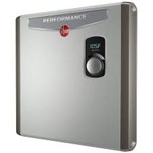 lot 53 image: Rheem Performance 27 kw Self-Modulating 5.27 GPM Tankless Electric Water Heater