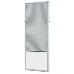 lot 55 image: ODL 22 in. w x 64 in. h Add-On Enclosed Aluminum Blinds White Steel & Fiberglass Doors with Raised Frame Around Glass