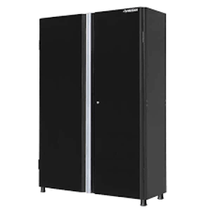 lot 62 image: Husky Ready-to-Assemble 24-Gauge Steel Freestanding Garage Cabinet in Black (48 in. W x 72 in. H x 18 in. D)