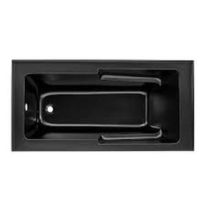 lot 120 image: Swiss Madison Voltaire 60 in. x 30 in. Acrylic Left Drain Rectangular Alcove Bathtub in Matte Black-Damaged, See Pictures