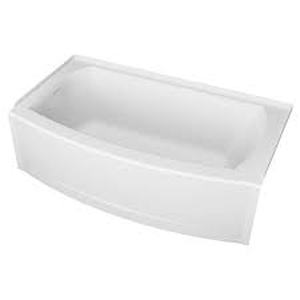 lot 123 image: American Standard Ovation Curve 60 in. Left Hand Drain Rectangular Alcove Bathtub-Damaged, See Pictures