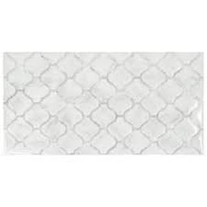 lot 133 image: Set of 5 Smart Tiles Arabesco Marble White 22.56 in. x 11.58 in. Vinyl Peel and Stick Tile 2-pack-17.85 Sq. ft.