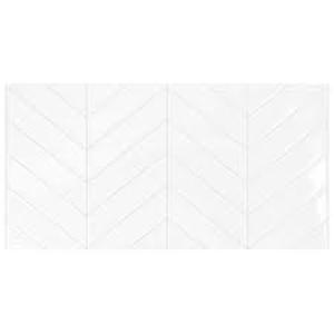 lot 135 image: Set of 3 Smart Tiles Blok Chevron White 22.56 in. x 11.58 in. Vinyl Peel and Stick Tile 2-pack-10.71 Sq. ft.