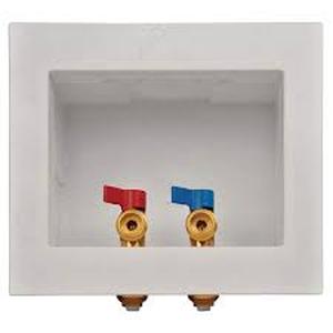 lot 143 image: SharkBite 12 in. Push-to-Connect x 34 in. MHT Brass Washing Machine Outlet Box