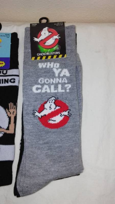 lot 723 image: Beavis and Butthead (2) and Ghostbusters( 2 Pack) Crew Socks