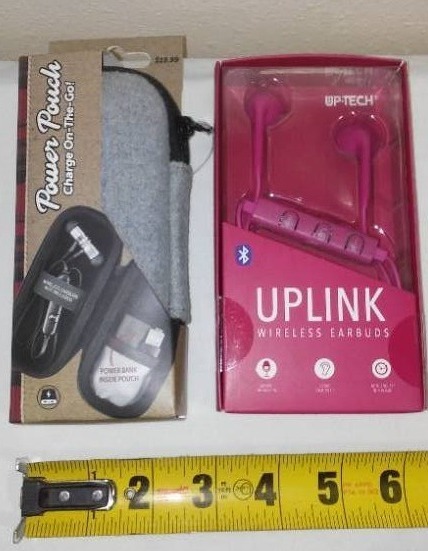 UPLink Wireless Bluetooth earbuds and Solaray 400 mAh Power Bank