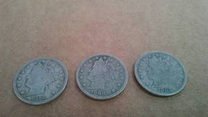 lot 373 image: Liberty V Nickel (3) 1908,1909,1912
