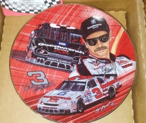 lot 513A image: NASCAR Dale Earnhart Collector Plate Silver Select.