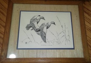 lot 518A image: Bob Cary, 1980, Bluewings In The Rice.