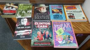 lot 523 image: Books - Recent. Charlie Daniels, Clinton Cash, Freak, Scandals And More.