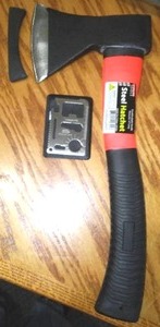 lot 598 image: Steel Hatchet with Contoured Plastic Handle