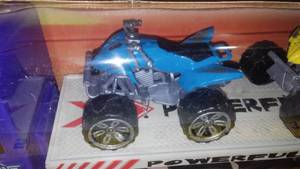 lot 868 image: Friction Powered Toy Trailer Truck with ATVs