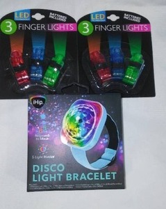 lot 772 image: Disco Light Bracelet, Finger Lights  And Gliders