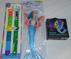 lot 599 image: Mermaid, Disco Light Bracelet, Pop It Bracelet