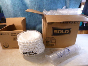 Plastic Lids and Coffee Filters