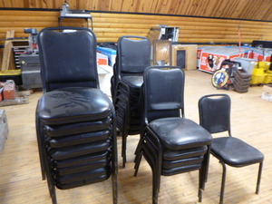 20 Black Stackable Chairs