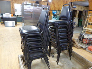 17 Black Stackable Chairs
