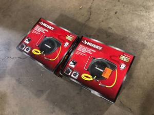 Lot of 2 Husky 38 in. x 50 ft. Hybrid Retractable Hose Reel Customer Returns See Pictures
