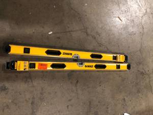 Lot of 2 DEWALT 48 in. Magnetic Box Beam Level   Customer Returns See Pictures