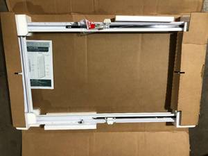 ODL White Cordless Add On Enclosed Blind with 12 in. Wide Aluminum Blinds for 20 in. Width x 36 in. Length Door Window  Customer Returns See Pictures