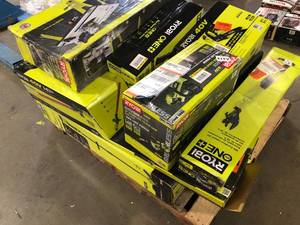 Pallet of Mixed Assorted Ryobi Power Tools Various Models and Conditions Customer Returns See Pictures