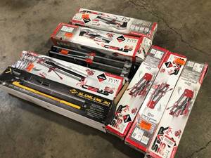 Lot of Assorted Tile Saw Cutters  Stations Various Models  and Conditions Customer Returns See Pictures
