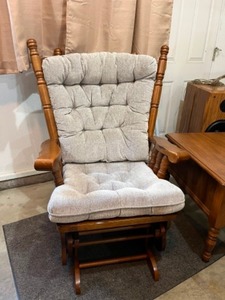 lot 12 image: Furniture Living Room Den Office Giselle Glide Rocker By BEST...Recent Purchase, Like New