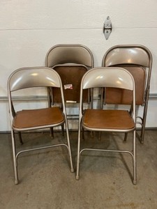 lot 33 image: Vintage Furniture Samsonite Card Table CHAIRS Only...