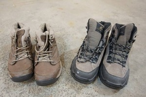 lot 39 image: Ozark Trail Hiking Boot Shoe Size 7 Leather 6996374 Gladiator II, New Balance 1569 Trail Hiking Boot Shoe Size 7...