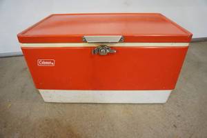 lot 45 image: Vintage Coleman Metal Cooler...