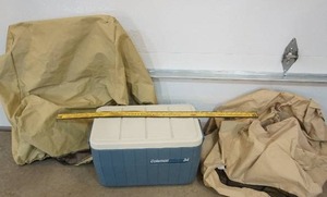 lot 47 image: Coleman Cooler Polylite 34, Catch and Release Ruler...
