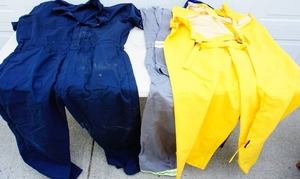 lot 77 image: Dickies 2X TL Coveralls, Maverick Bulwart 50 Reg Protective Wear, Tingley 3XL Rain Gear Work Wear...