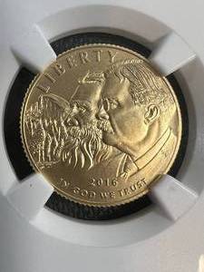 2016-W NATIONAL PARK SERVICE $5 GOLD COIN NGC MS70