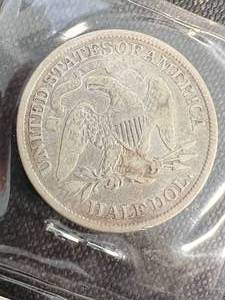 1873 US SEATED LIBERTY HALF DOLLAR