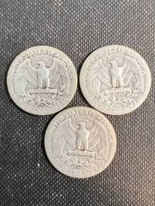 3 US WASHINGTON QUARTERS 1935P-D-S
