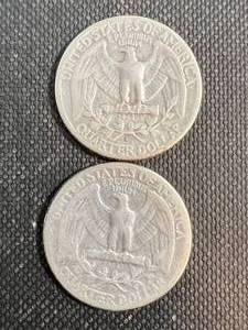 2 US WASHINGTON QUARTERS 1938P-S