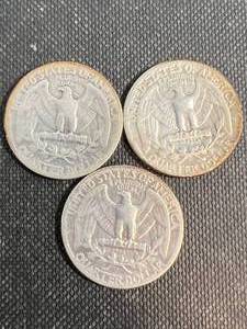 3 US WASHINGTON QUARTERS 1944P-D-S