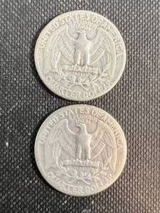 2 US WASHINGTON QUARTERS 1949P-D