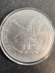 2023  AMERICAN SILVER EAGLE 1 TROY OZ .999 FINE SILVER IN AIRTITE